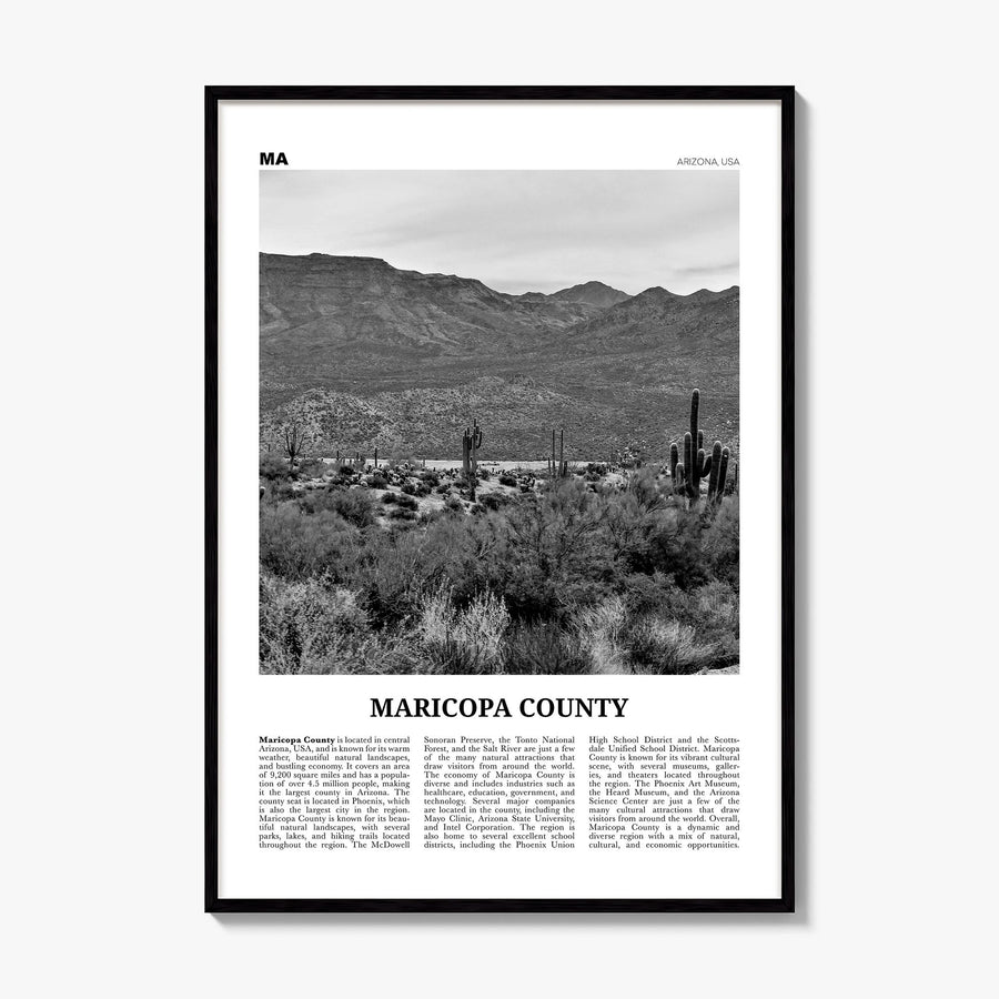Maricopa County Newspaper Poster, framed poster mockup