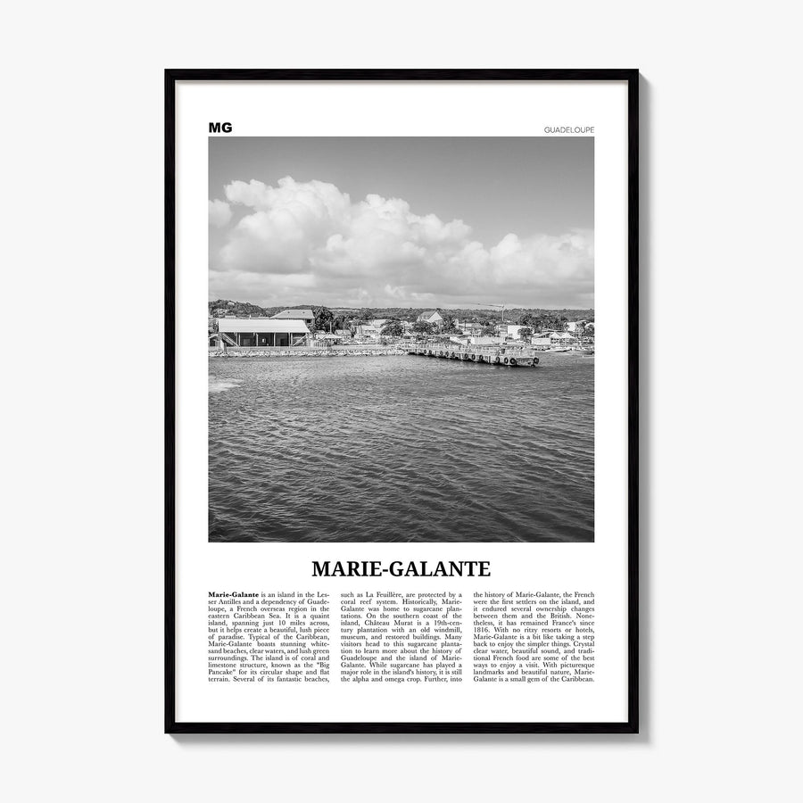 Marie-Galante Newspaper Poster, framed poster mockup