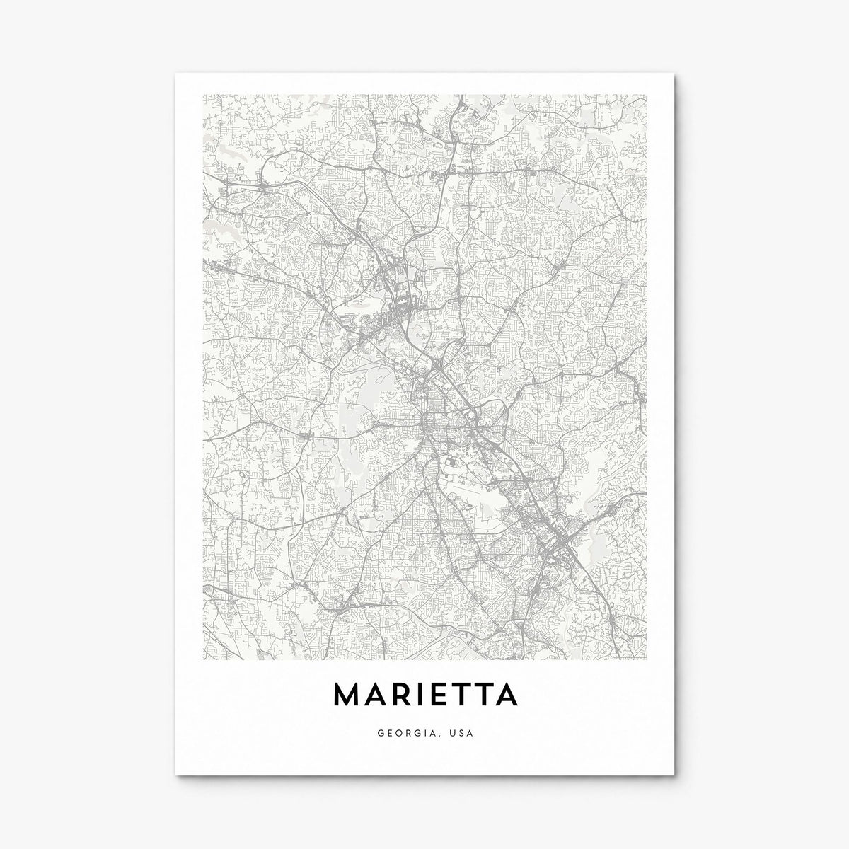 Marietta Map Poster, print only (unframed)