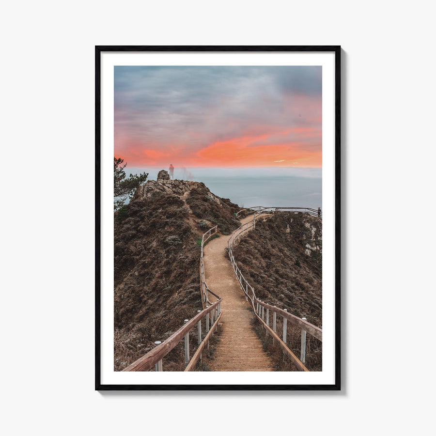 Marin County no. 2 colorful photo poster of California, USA – vertical wall art, unframed print shown in interior mockup
