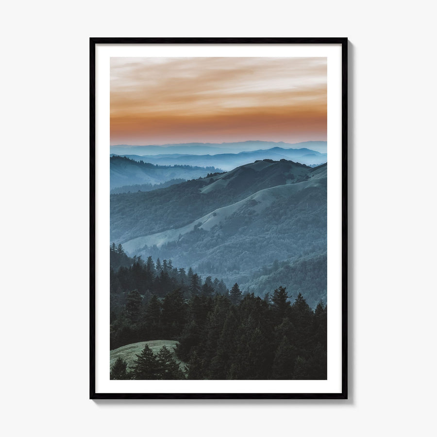 Marin County Photo No 1 Poster, framed poster mockup, white border