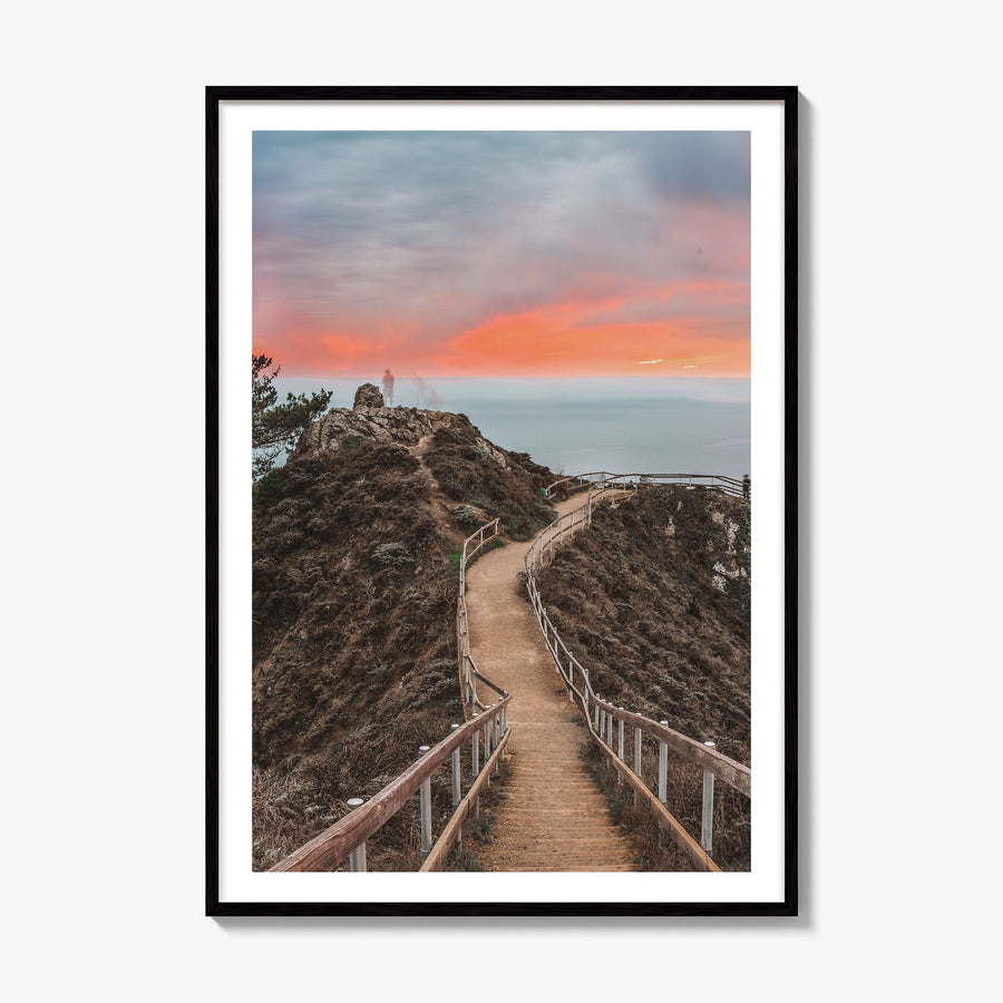 Marin County Photo No 2 Poster, framed poster mockup, white border