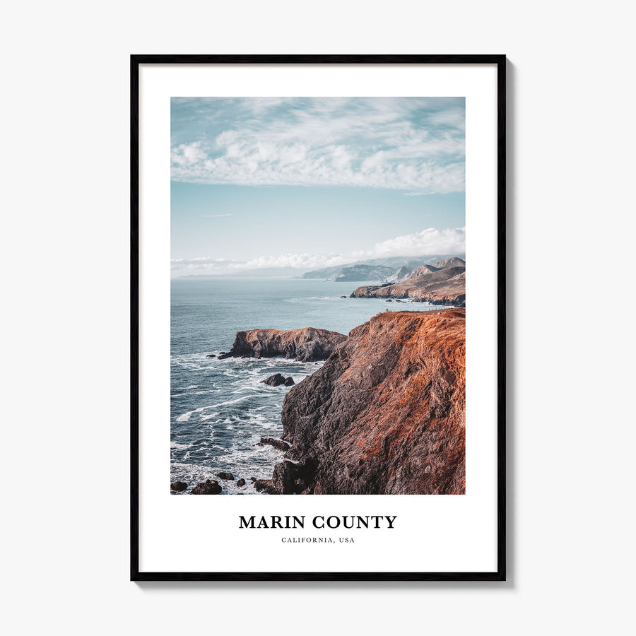 Marin County Classic Poster, framed poster mockup