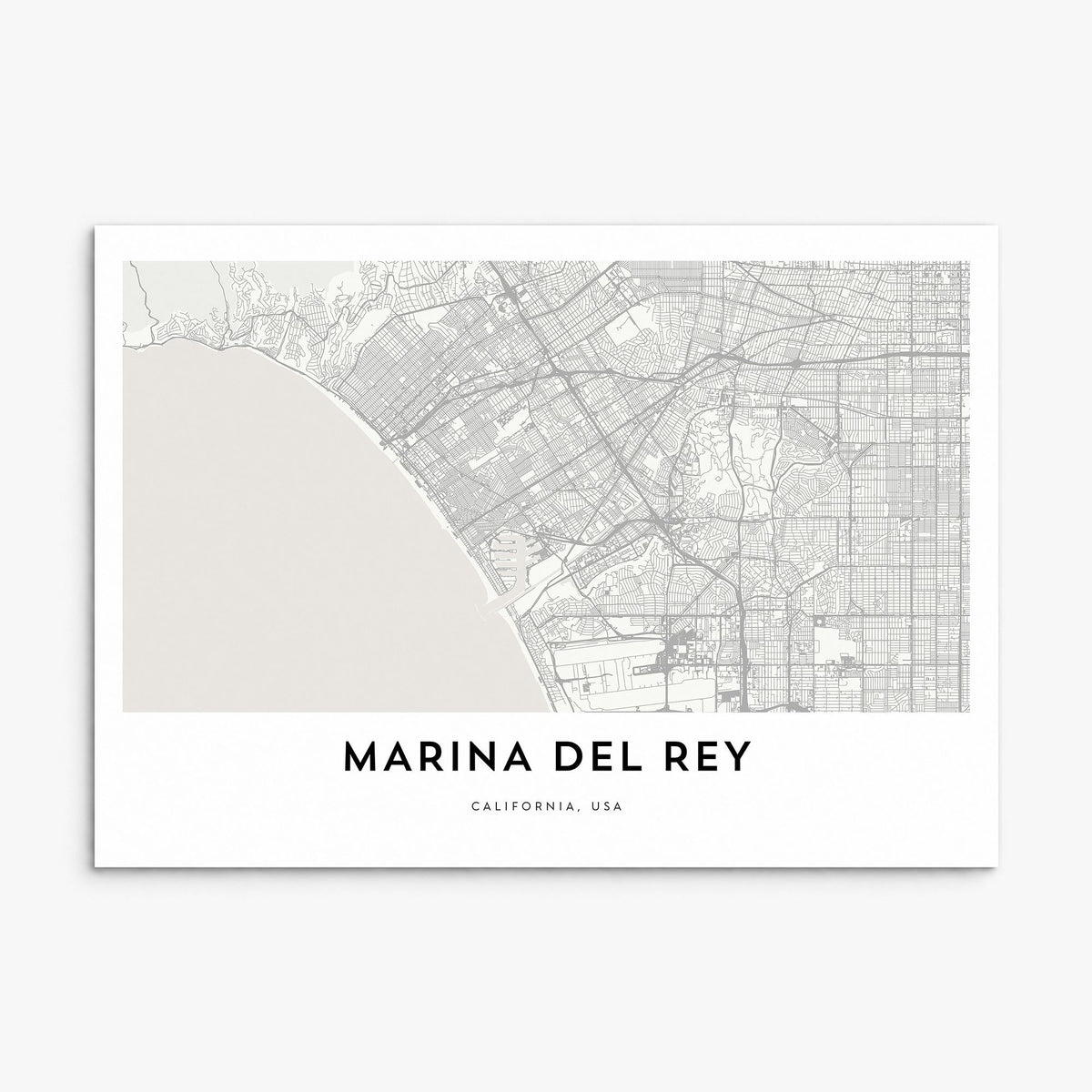 Marina del Rey Map Poster, print only (unframed)