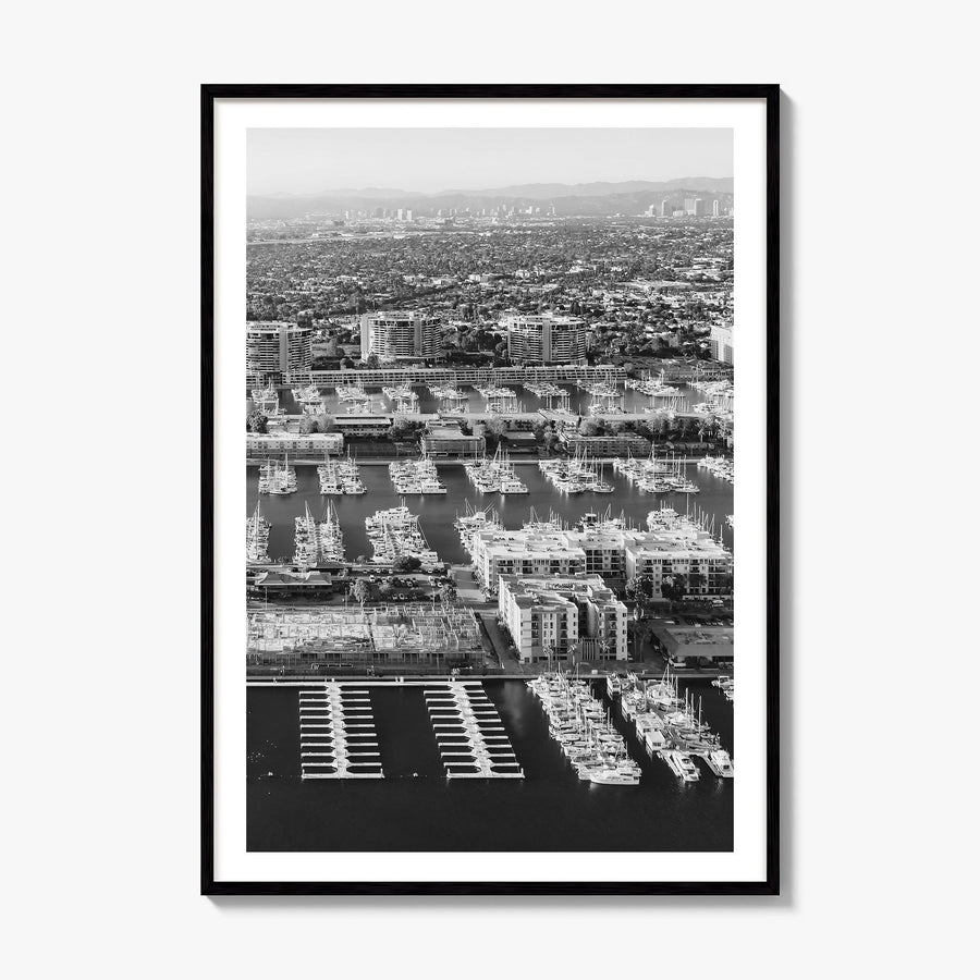 Marina del Rey Photo No 1 Poster, framed poster mockup, white border