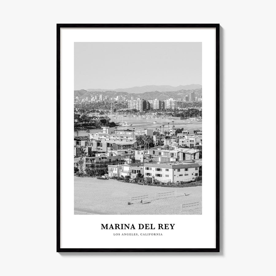 Marina del Rey Classic Poster, framed poster mockup