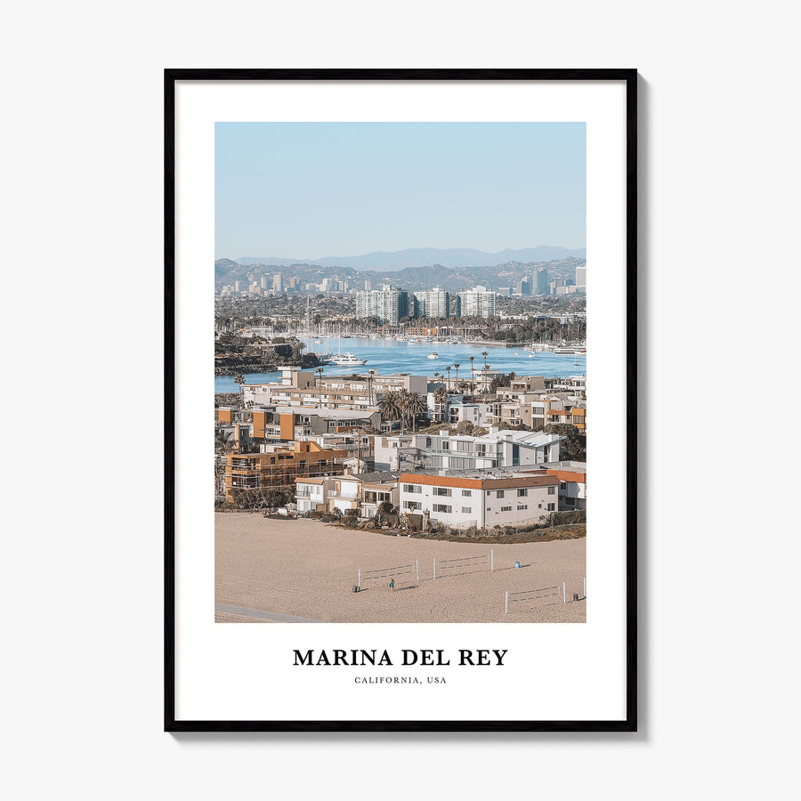 Marina del Rey Classic Poster, framed poster mockup