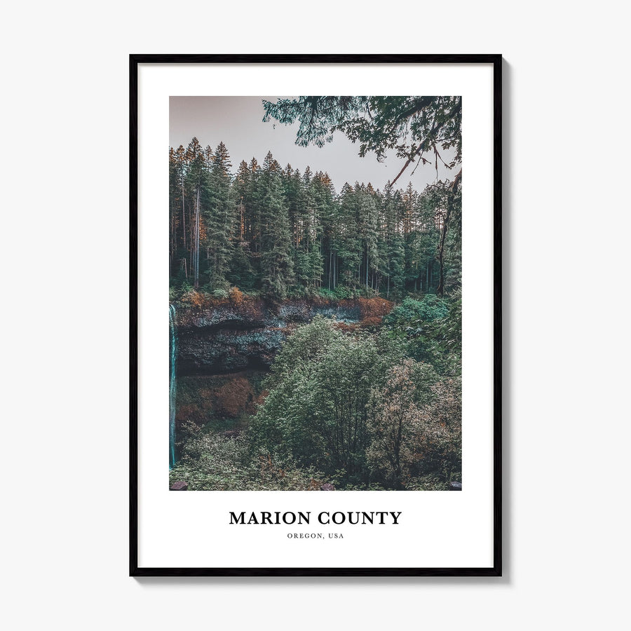 Marion County Classic Poster, framed poster mockup