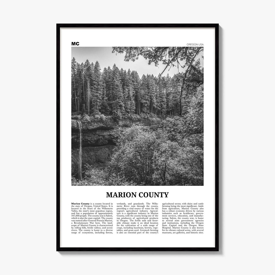 Marion County Newspaper Poster, framed poster mockup