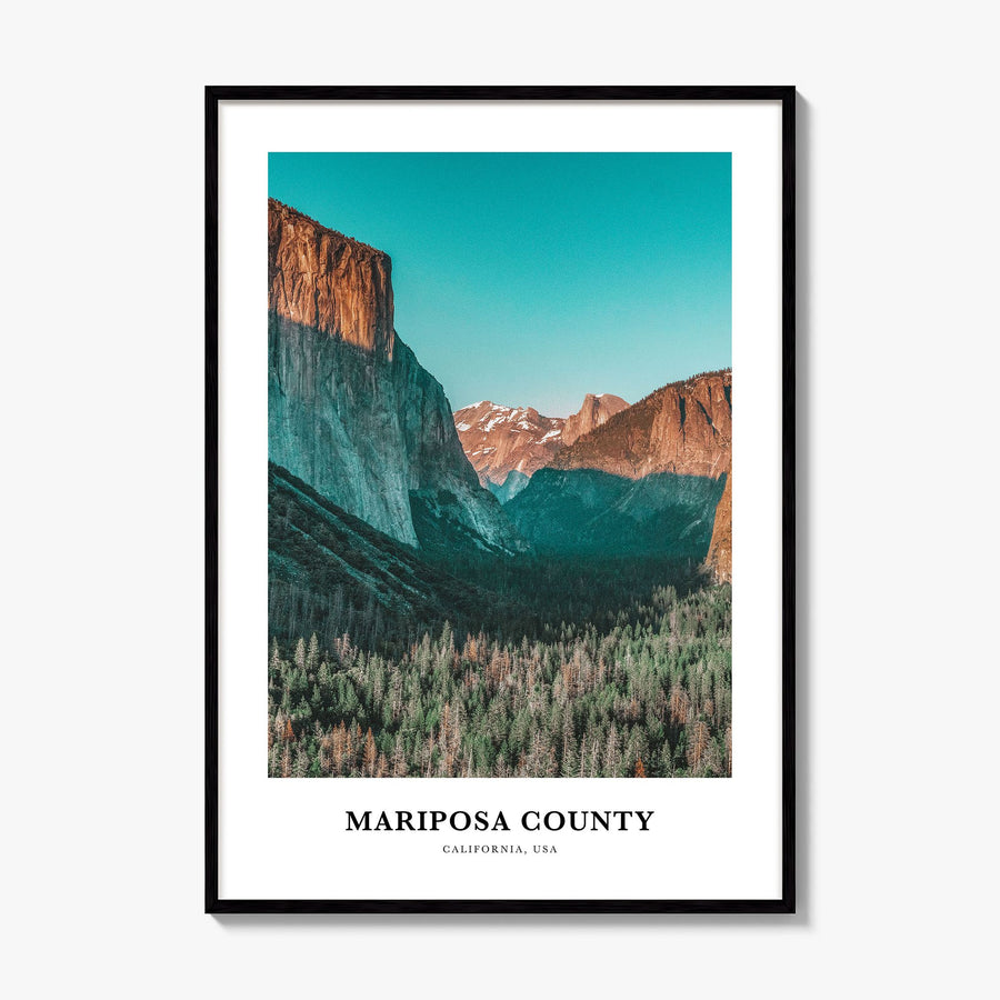 Mariposa County Classic Poster, framed poster mockup