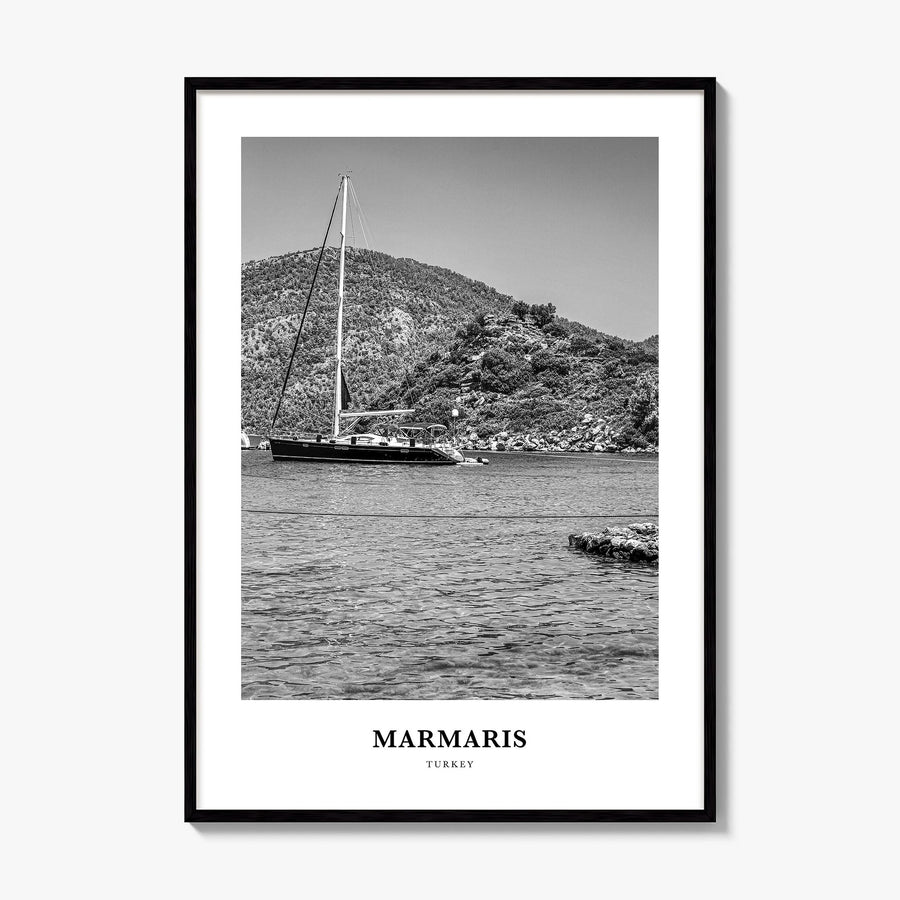 Marmaris Classic Poster, framed poster mockup