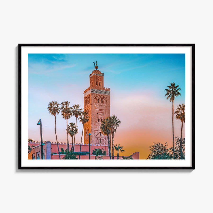 Marrakesh Photo Poster, framed poster mockup, white border