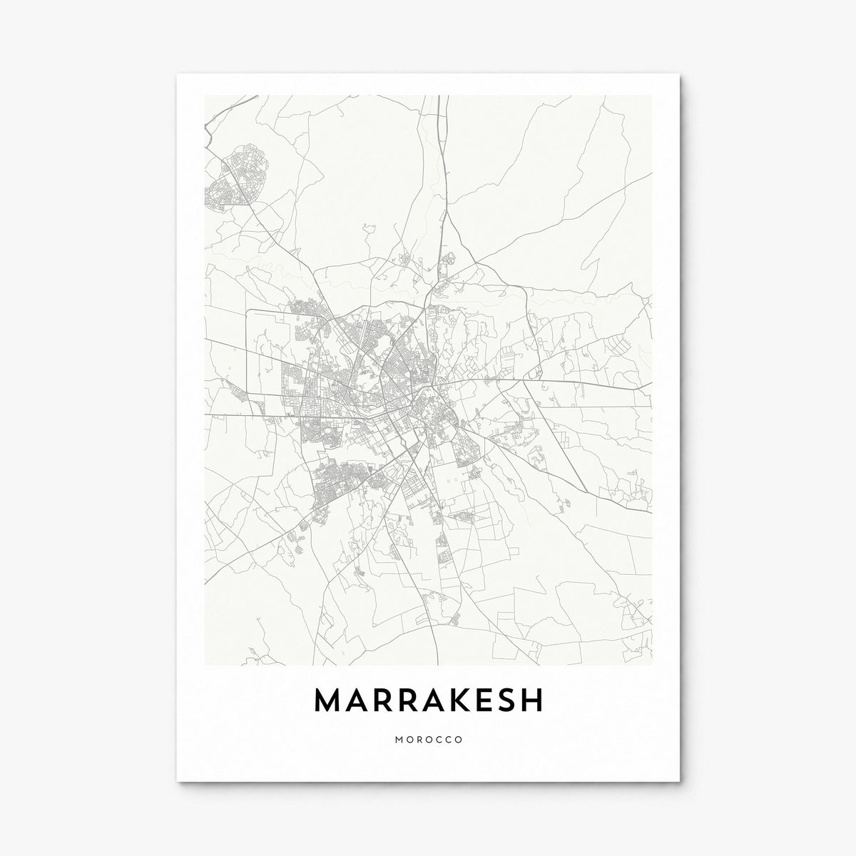 Marrakesh Map Poster, print only (unframed)