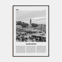 Marrakesh Poster None / 8x12 in Nbourhood Travel B&W Poster