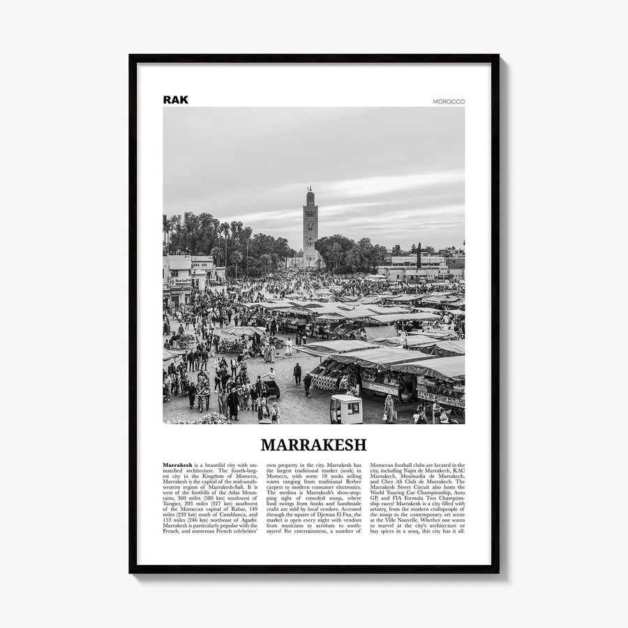 Marrakesh Newspaper Poster, framed poster mockup