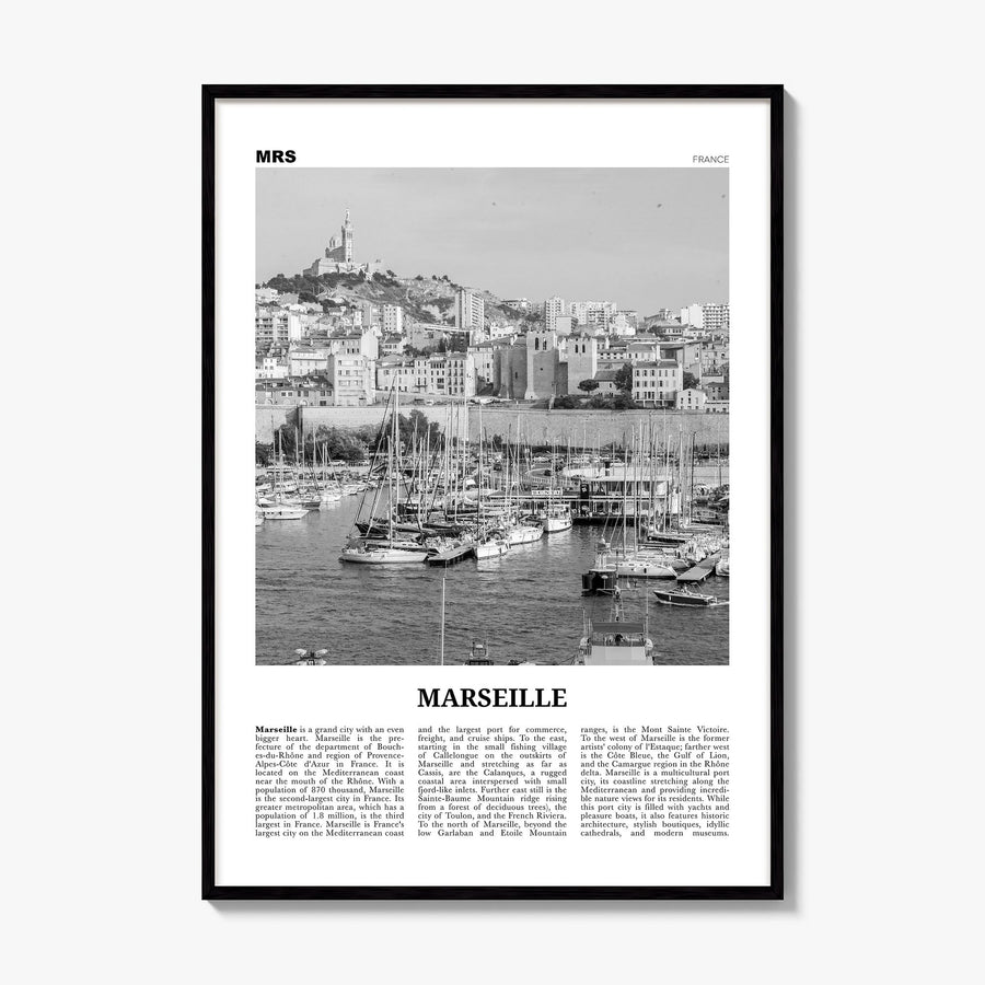 Marseille Newspaper Poster, framed poster mockup