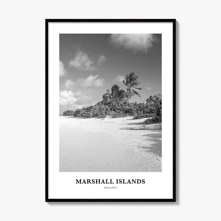Marshall Islands Classic Poster, framed poster mockup