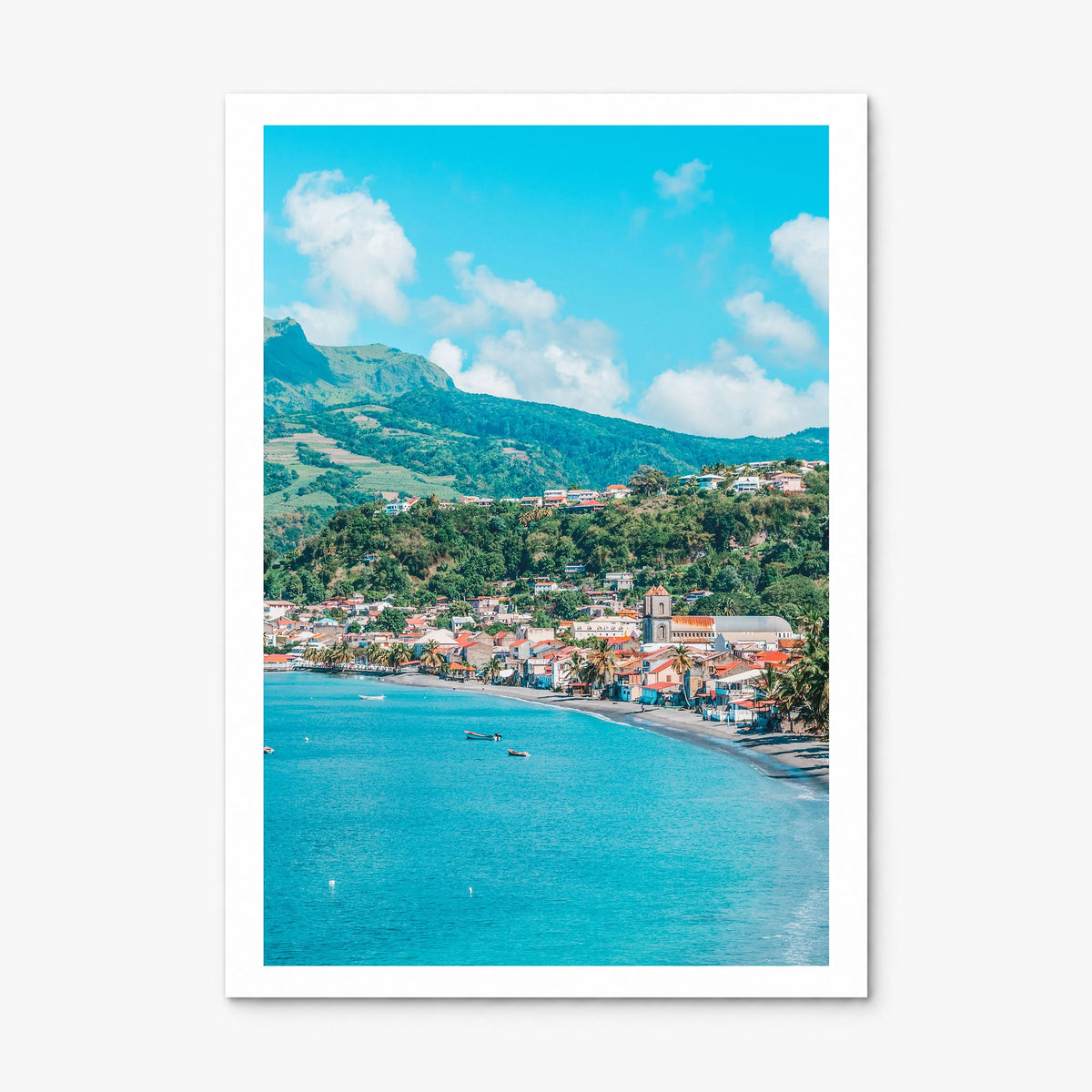 Martinique Photo Poster, print only (unframed), white border