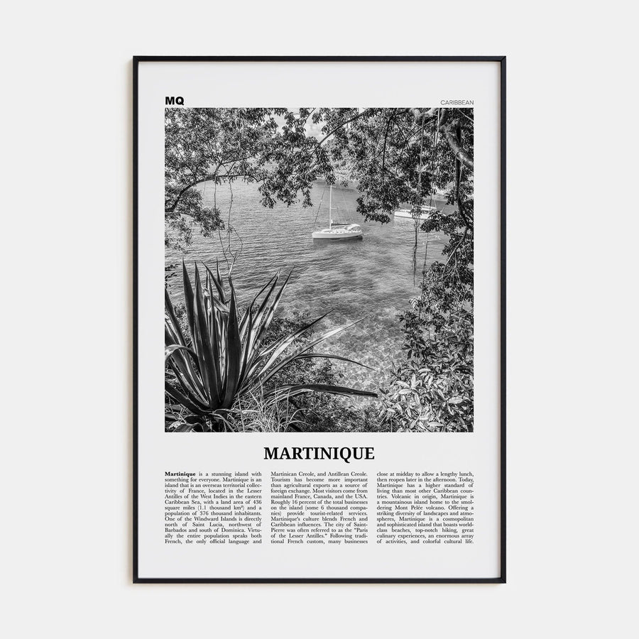 Martinique Poster None / 8x12 in Nbourhood Travel B&W Poster