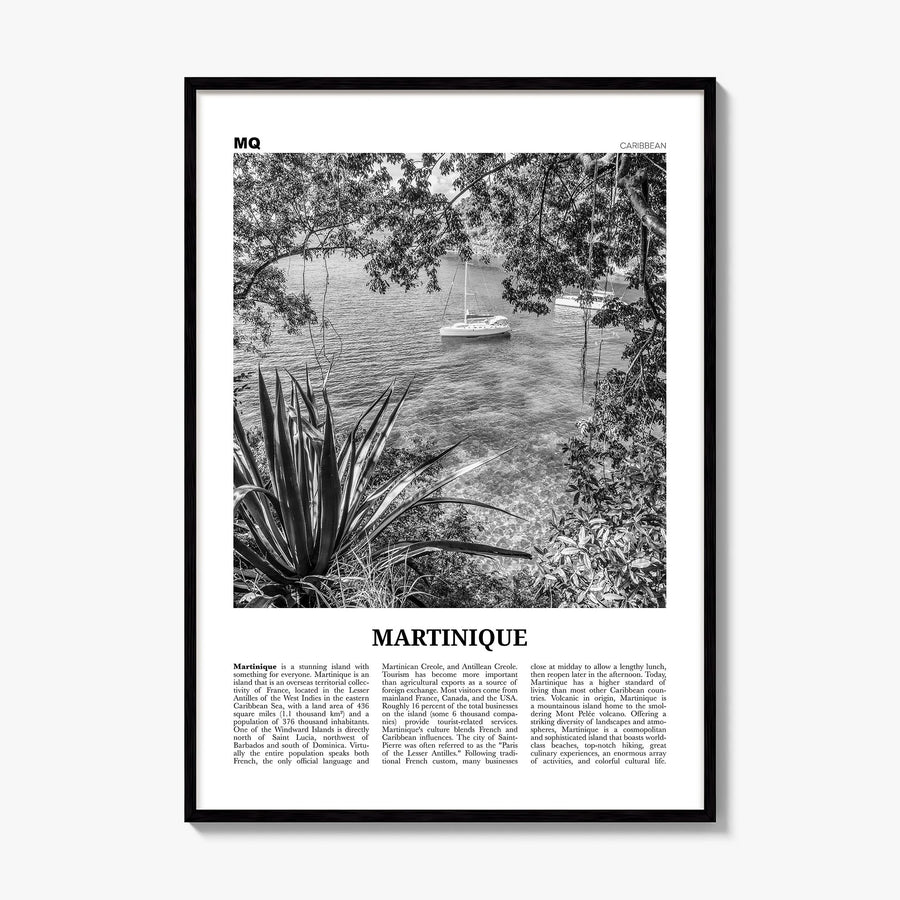 Martinique Newspaper Poster, framed poster mockup
