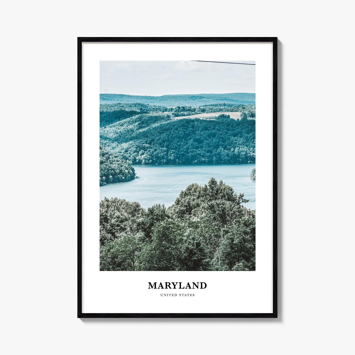 Maryland colorful classic poster of United States – vertical wall art, unframed print shown in interior mockup