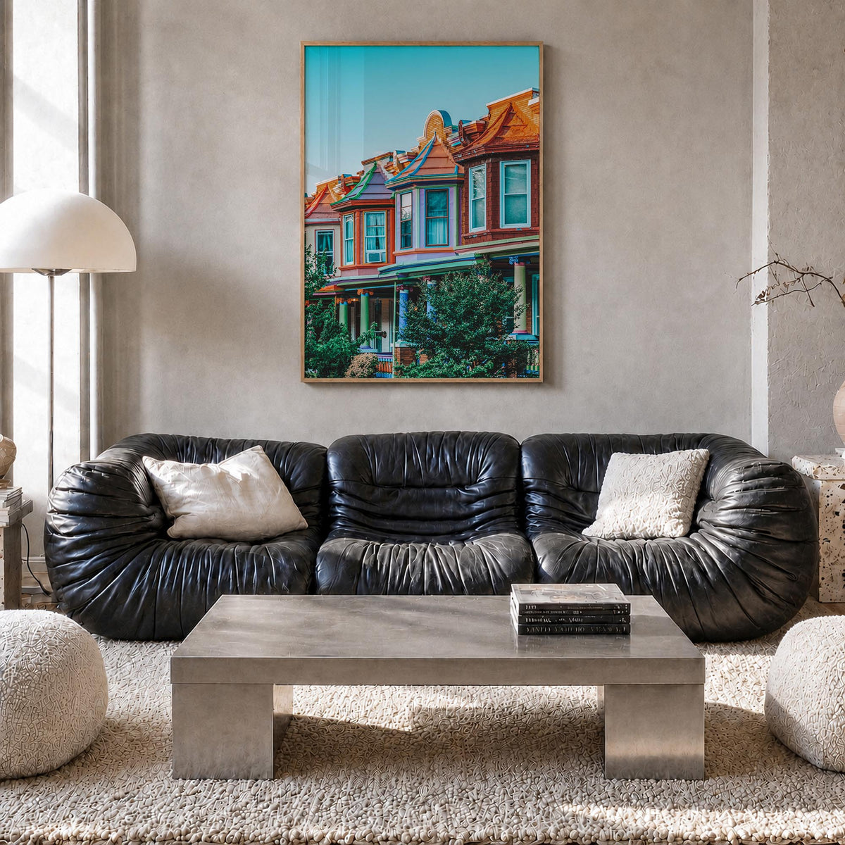 Maryland no. 3 colorful photo poster of United States – vertical wall art in natural wood frame, hanging on wall