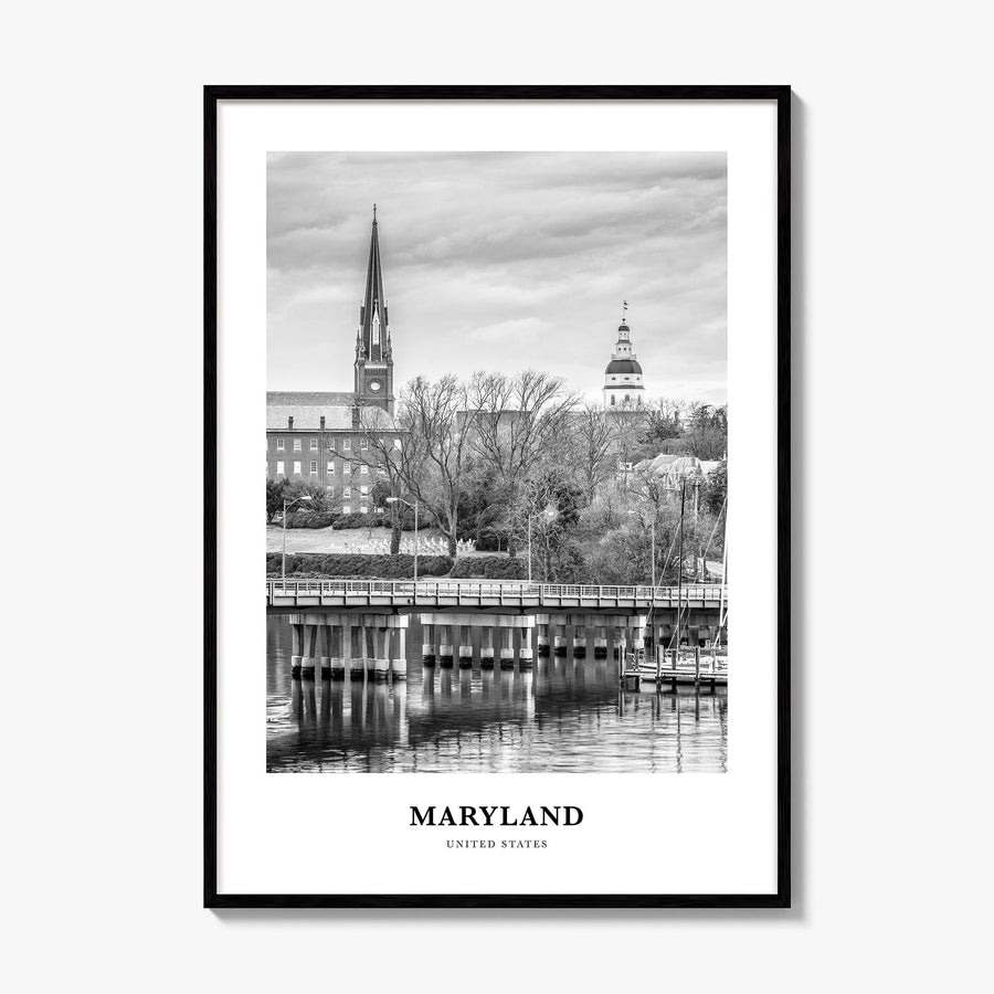 Maryland Classic Poster, framed poster mockup