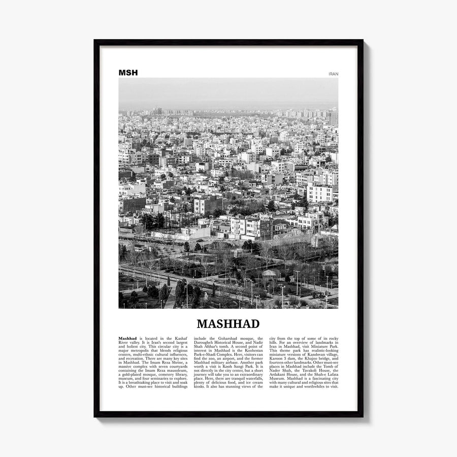 Mashhad Newspaper Poster, framed poster mockup