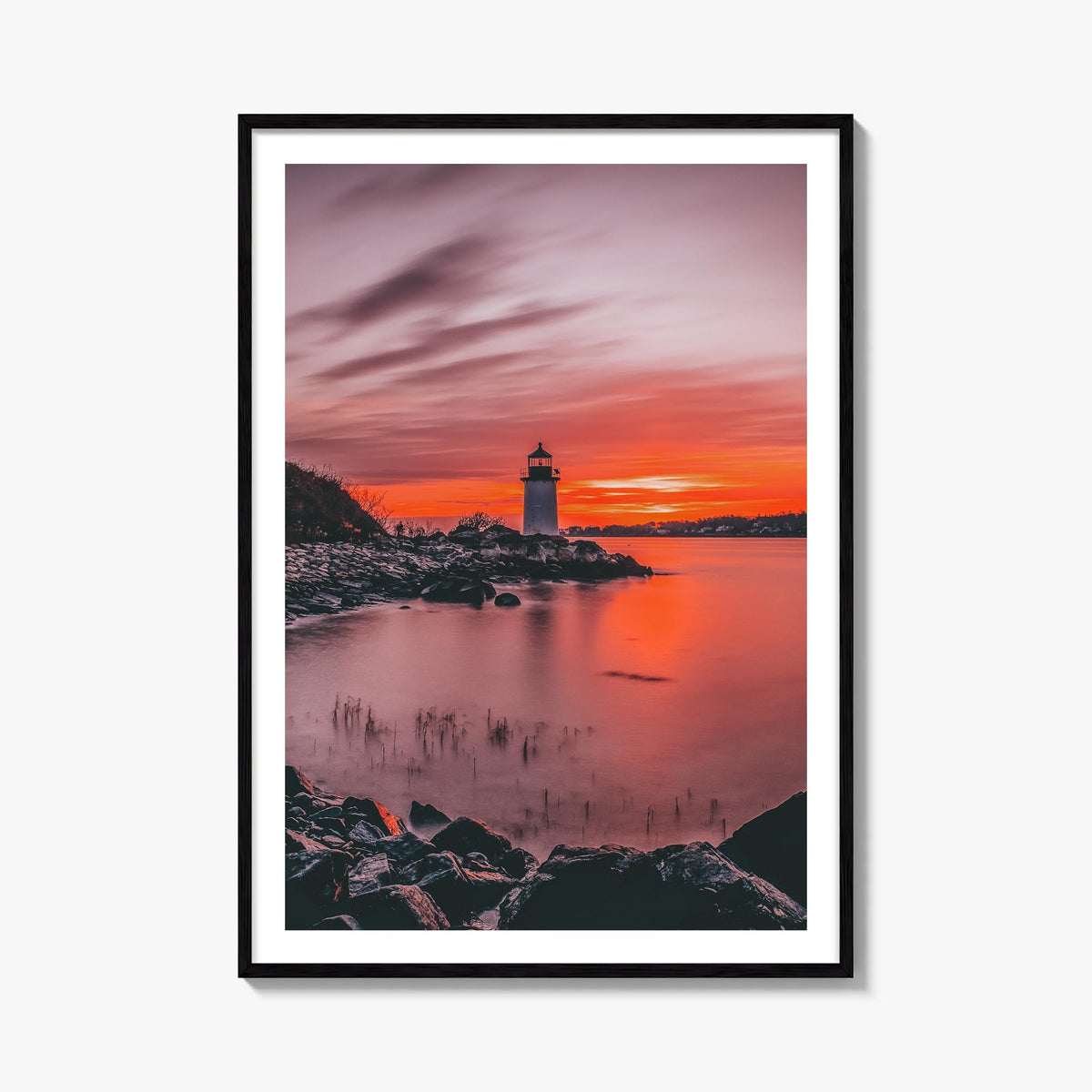 Massachusetts colorful photo poster of United States – vertical wall art, unframed print shown in interior mockup