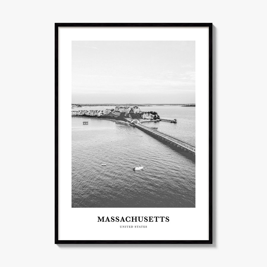 Massachusetts Classic No 2 Poster, framed poster mockup