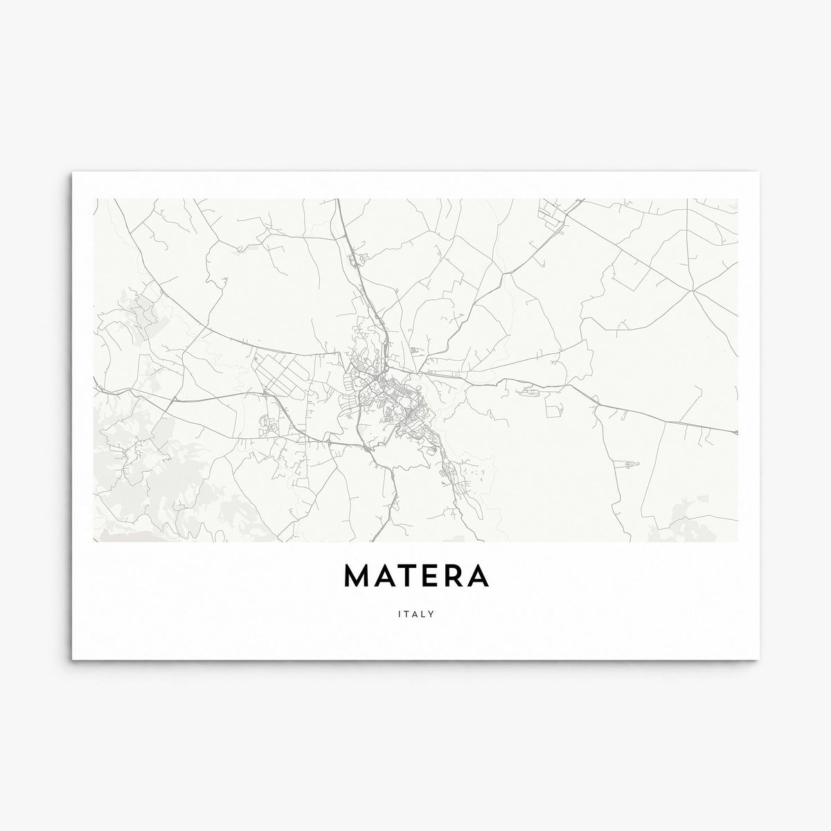 Matera Map Poster, print only (unframed)