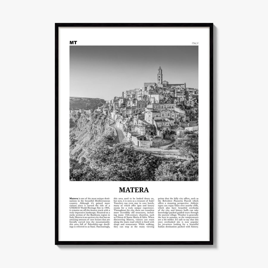 Matera Newspaper Poster, framed poster mockup