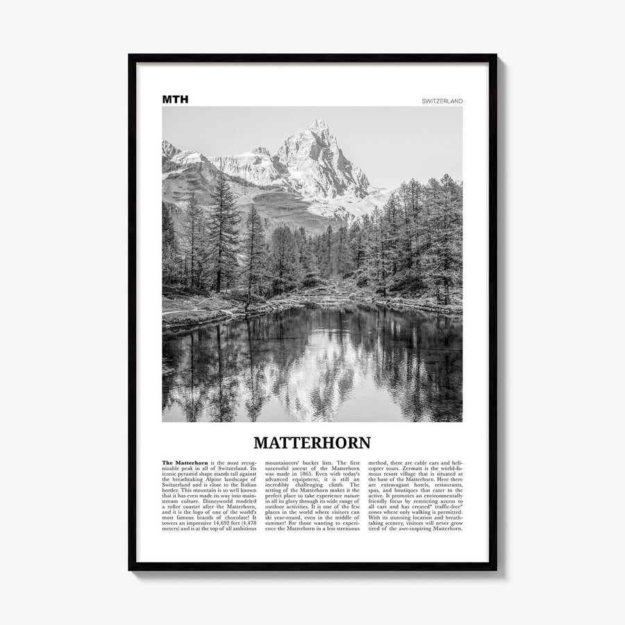Matterhorn Newspaper Poster, framed poster mockup