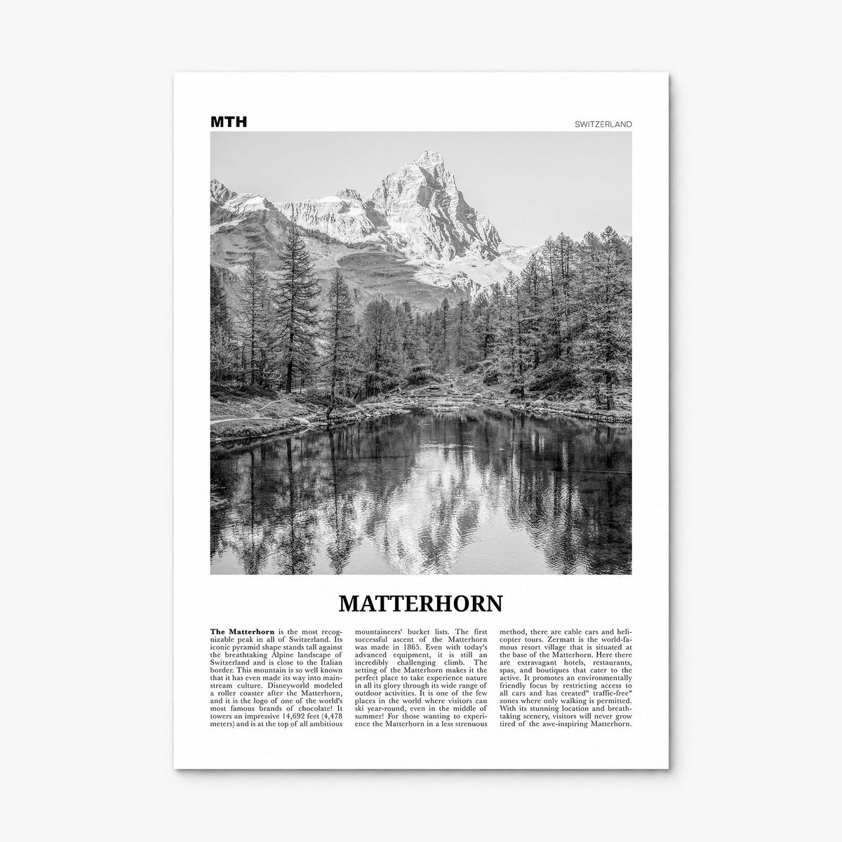 Matterhorn Newspaper Poster, print only (unframed)