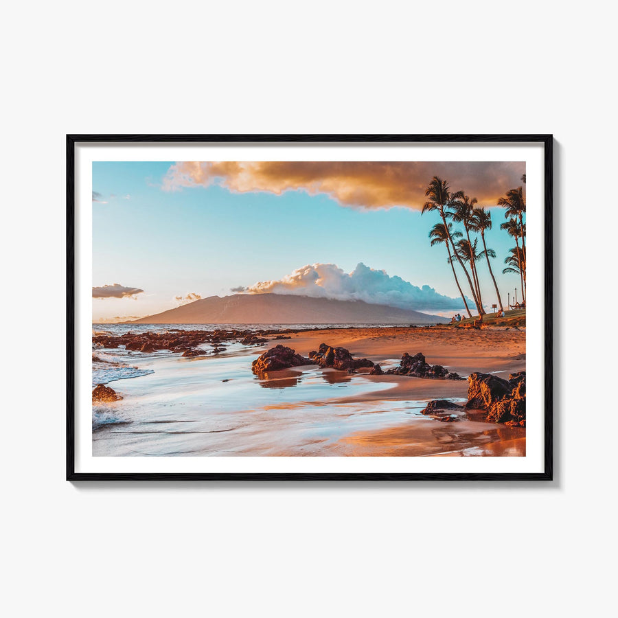 Maui colorful photo poster of Hawaii, USA – horizontal wall art, unframed print shown in interior mockup
