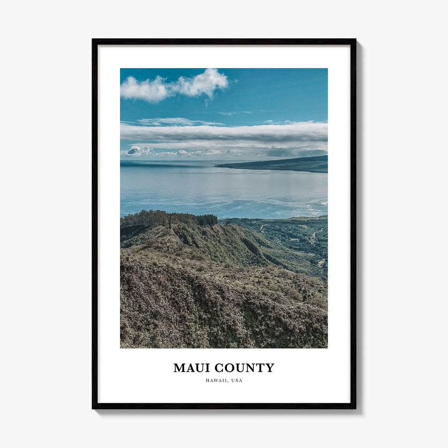 Maui County Classic Poster, framed poster mockup