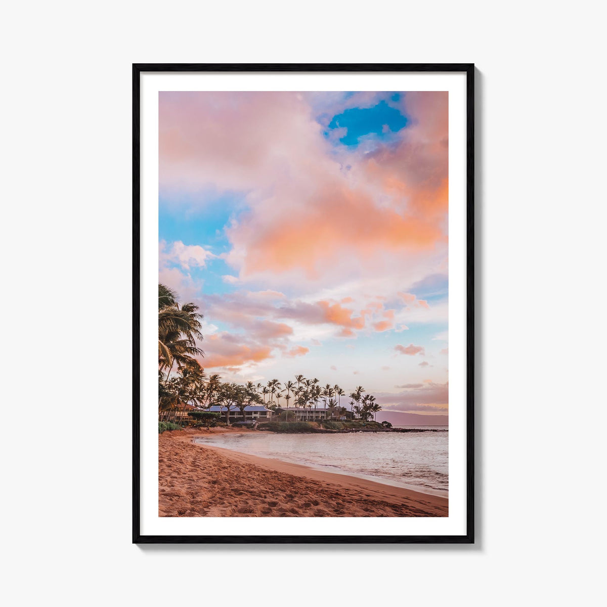 Maui no. 1 colorful photo poster of Hawaii, USA – vertical wall art, unframed print shown in interior mockup