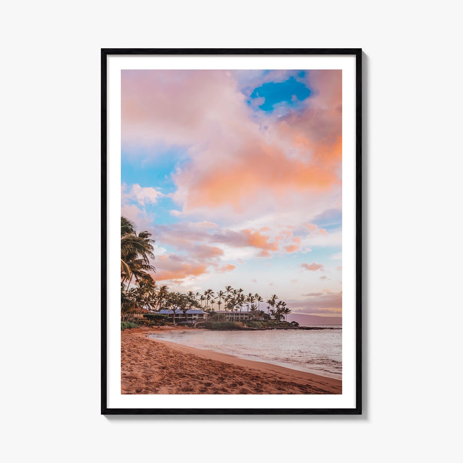 Maui no. 1 colorful photo poster of Hawaii, USA – vertical wall art, unframed print shown in interior mockup