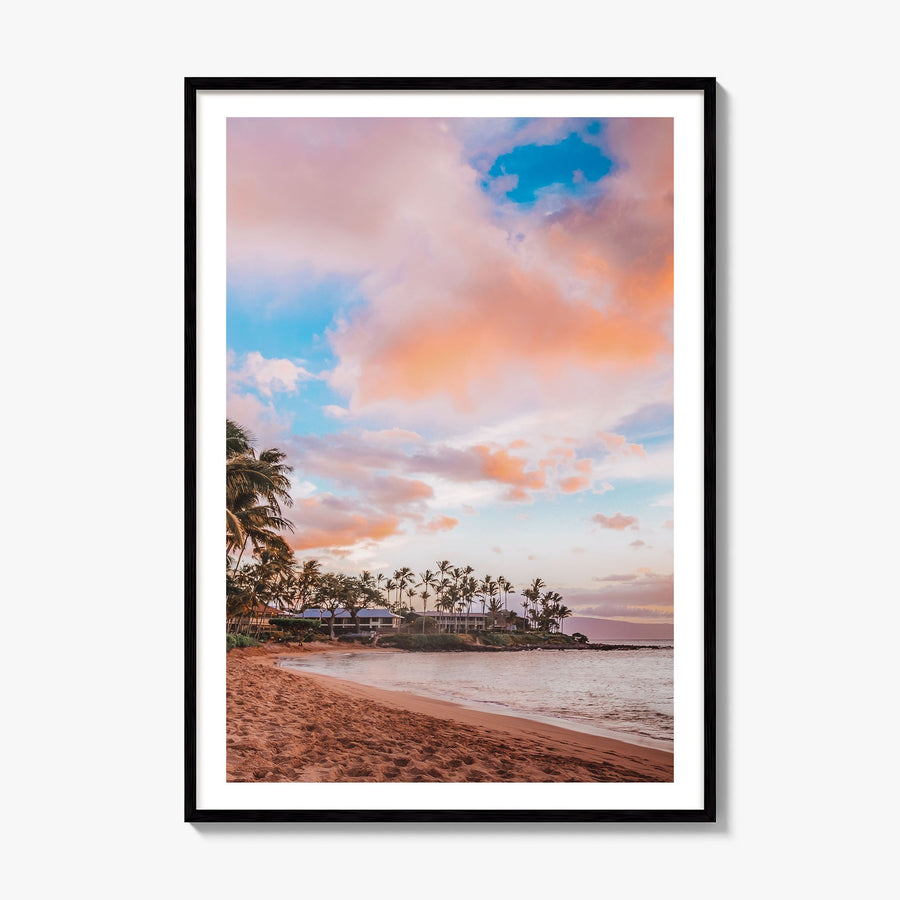 Maui Photo No 1 Poster, framed poster mockup, white border