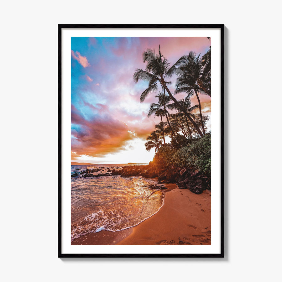 Maui Photo No 2 Poster, framed poster mockup, white border