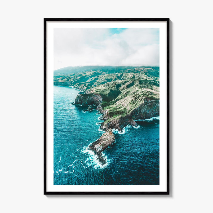 Maui Photo No 3 Poster, framed poster mockup, white border