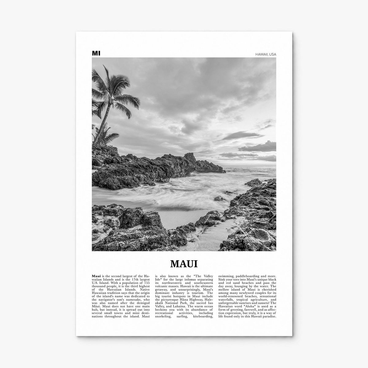 Maui Newspaper No 1 Poster, print only (unframed)