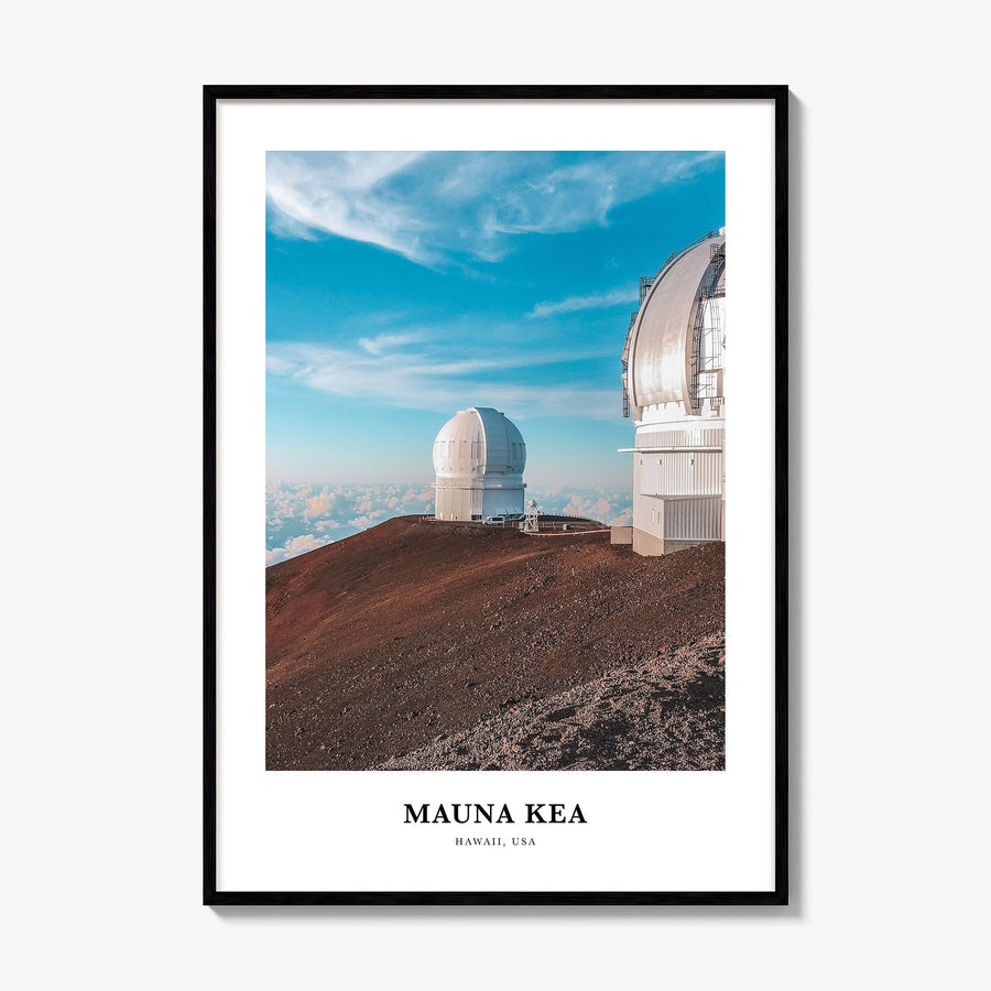 Mauna Kea Classic Poster, framed poster mockup