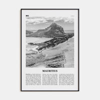 Mauritius Poster None / 8x12 in Nbourhood Travel B&W Poster