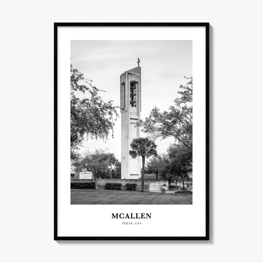 McAllen Classic Poster, framed poster mockup