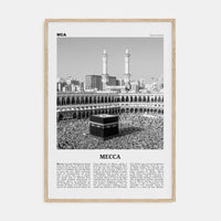 Mecca Poster Natural Wood / 8x12 in Nbourhood Travel B&W Poster