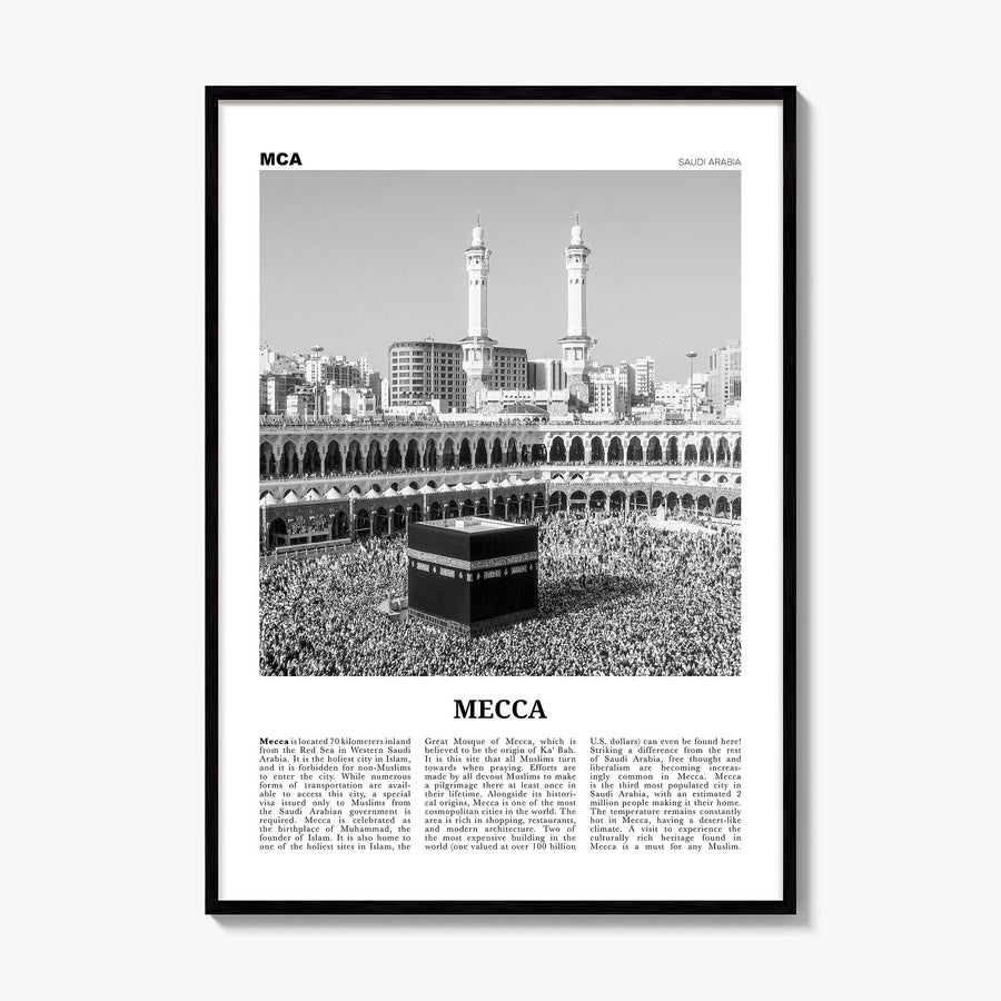 Mecca Newspaper Poster, framed poster mockup