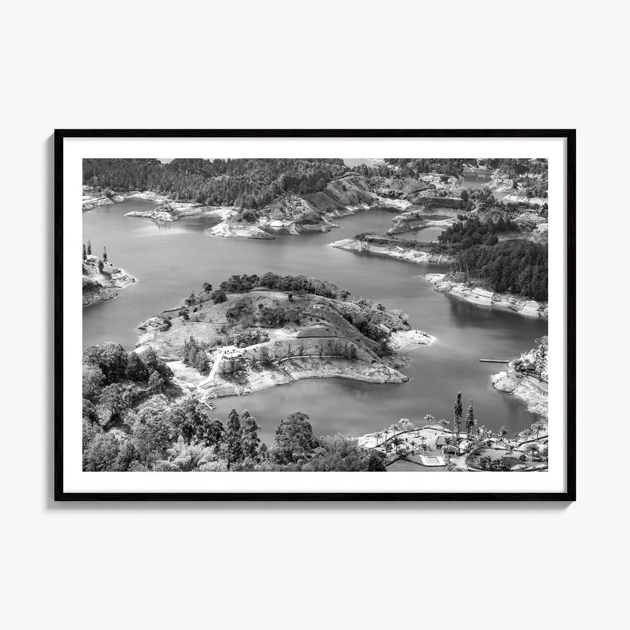 Medellín Photo Poster, framed poster mockup, white border