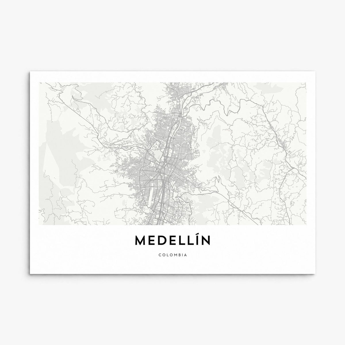 Medellín Map Poster, print only (unframed)