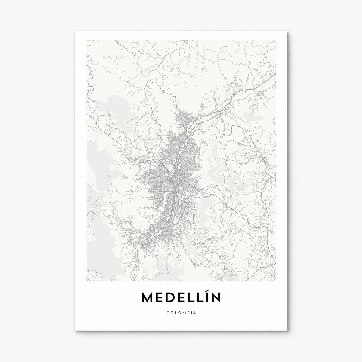 Medellín Map Poster, print only (unframed)